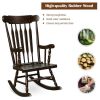 Rocking Chair with Solid Wooden Frame for Garden and Patio